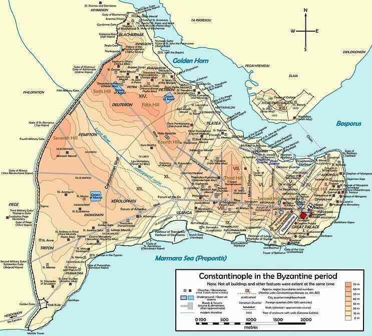 拜占庭君士坦丁堡地图